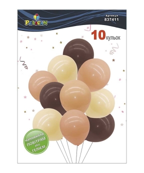 Набір з 10 латексних кульок "Бежева фантазія" вінтажний (837411)