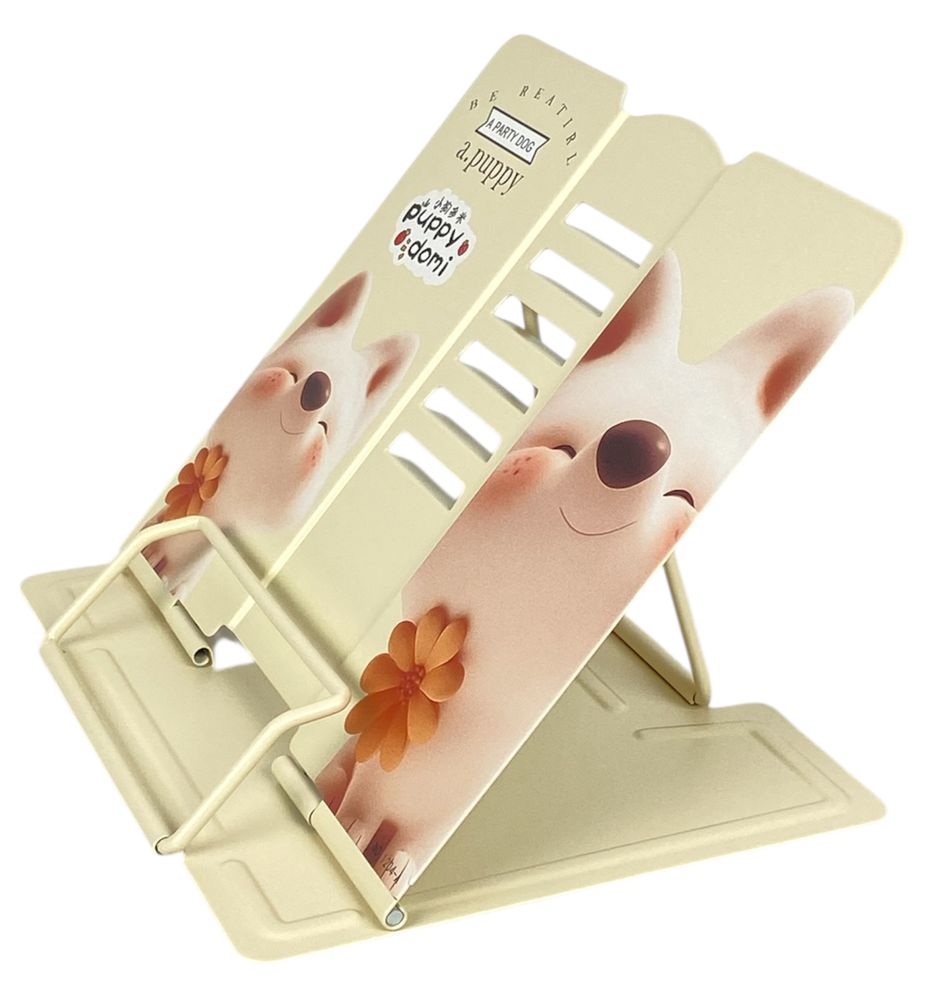 Підставка для книг металева 21 х 19см, Песики мікс 4 дизайни (1204Р)
