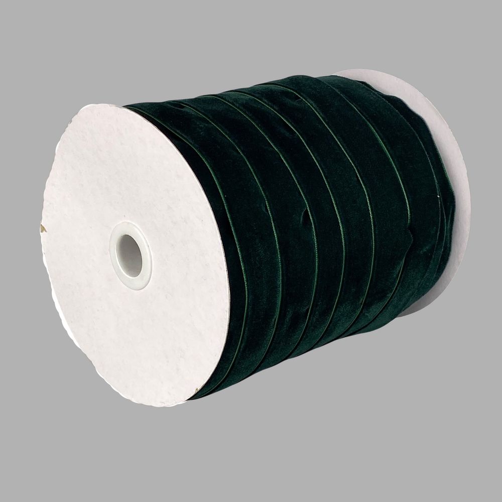 Оксамитова стрічка  2,5 см х 50 ярдів Зелений Marill (D00825- C 59)