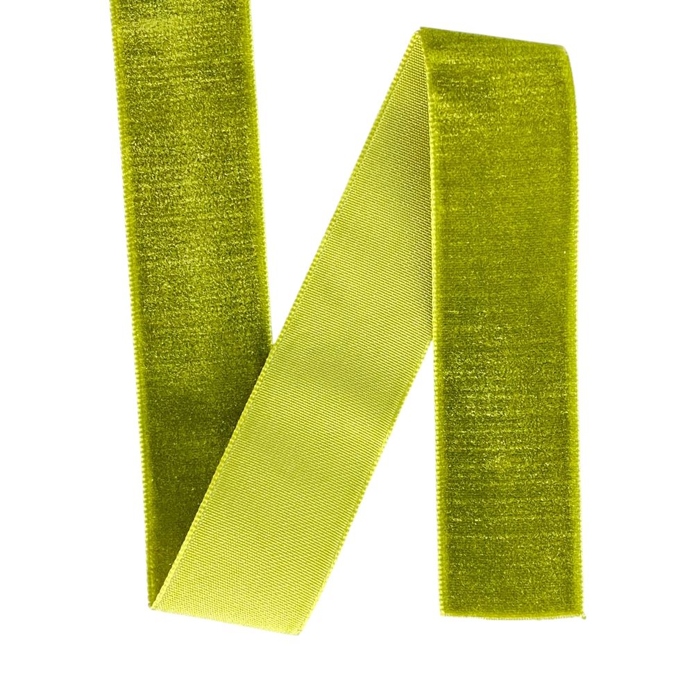 Оксамитова стрічка  2,5 см х 50 ярдів Зелений Marill (D00825- С  56)