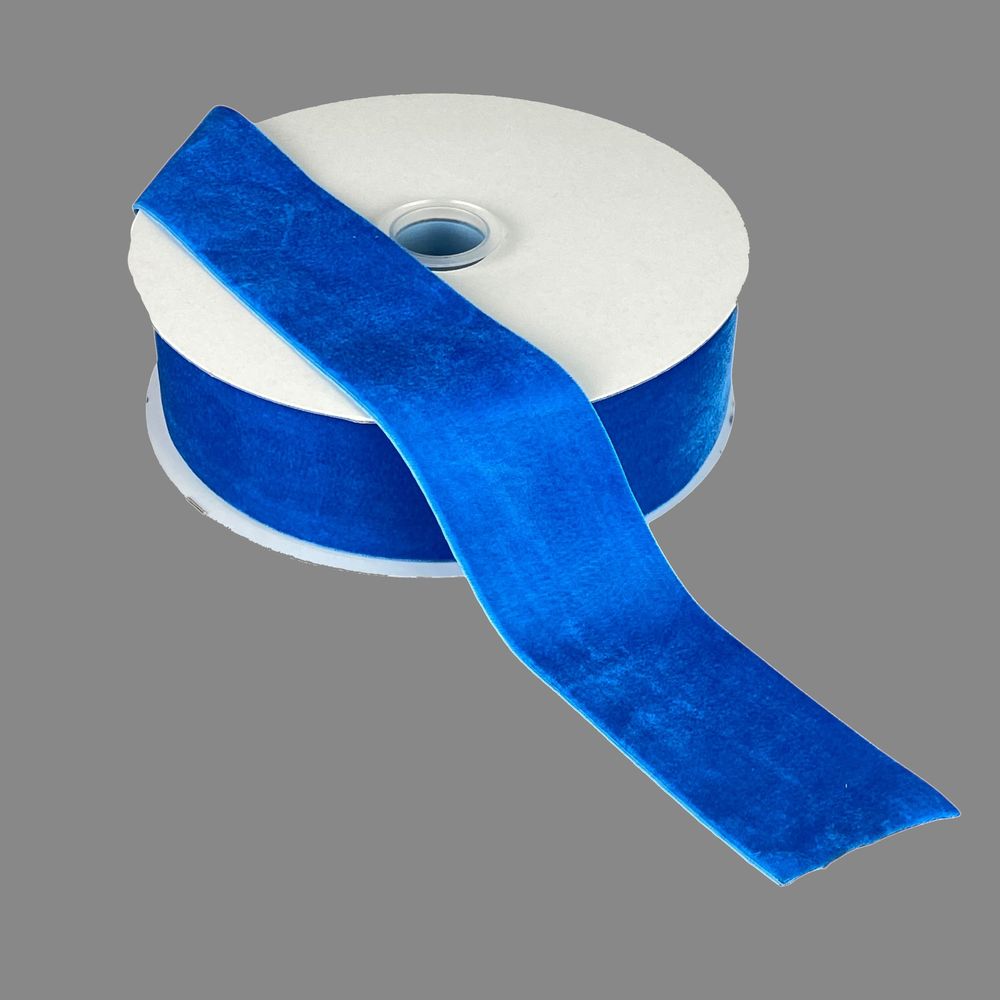 Оксамитова стрічка  5 см (±5мм) х 20 ярдів Блакитний Marill (D00850- C 32)