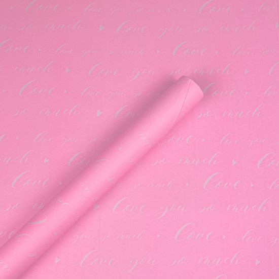 Папір пакувальний крафт-двосторонній 0,7 х 7м Рожевий Unison (Пт 501.12)