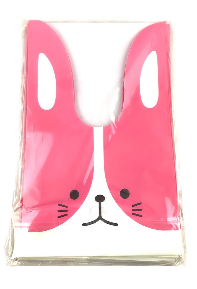 Пакет поліетиленовий з вушками   Зайка 31 х 16 х 20см,  50шт Рожевий Unison (bl2501-276 pink)