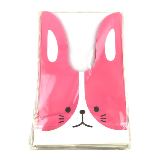 Пакет поліетиленовий з вушками   Зайка 31 х 16 х 20см,  50шт Рожевий Unison (bl2501-276 pink)