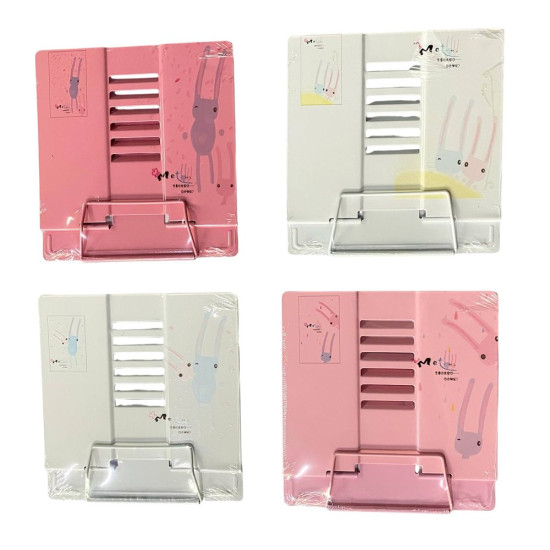 Подставка для книг металлическая "Кролики"  20,8 х 18,8см,mix (555-257-B)