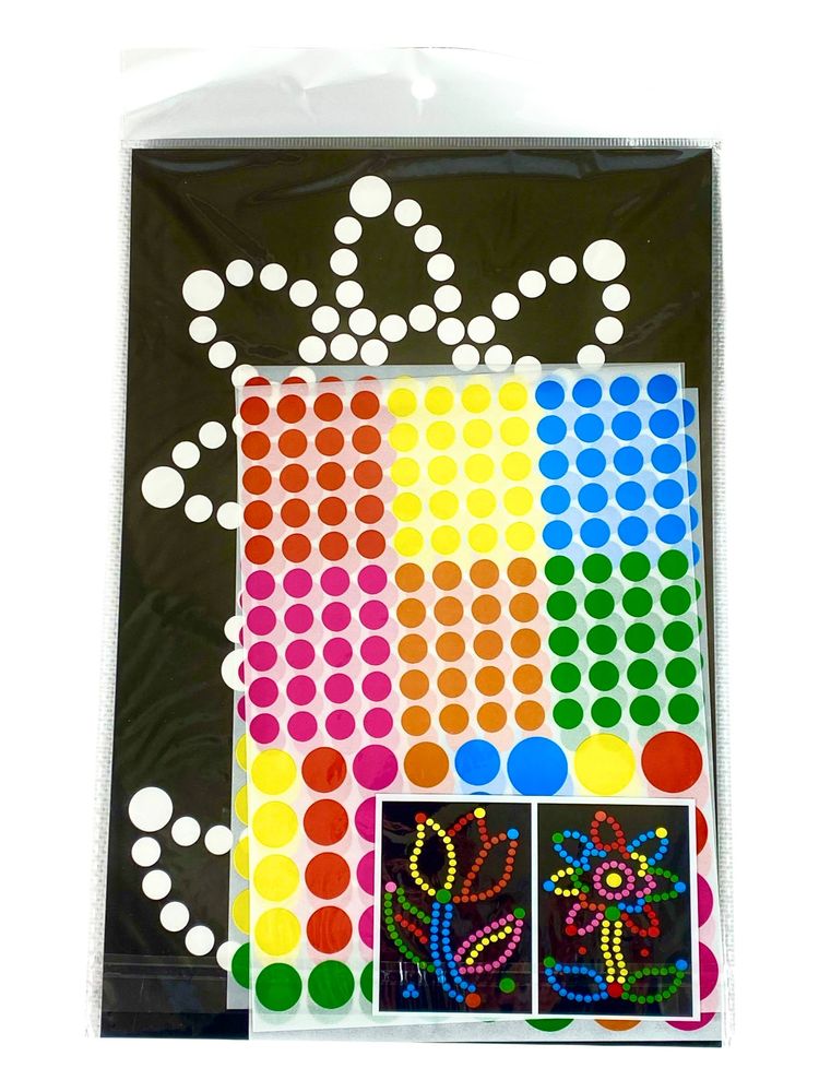 Набір для творчості "Збери мозаїку з кольорових кружечків паперу" 21 х 29см (405-В)