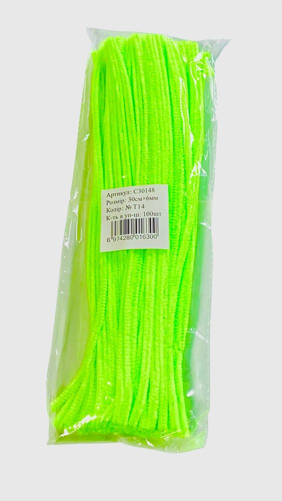 Синельний дріт, 300 х 6мм, салатова, 100 шт Marill (C30148-T14)