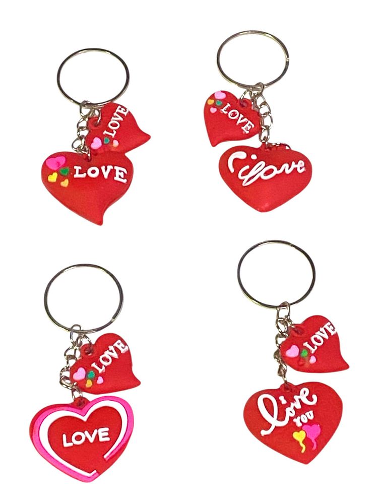 Брелок силіконовий "Серце подвійне" 3см/2см (524-А)