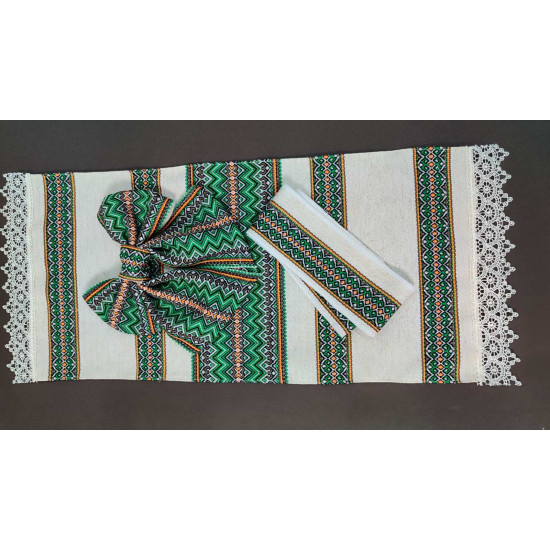 Декор для великоднього кошика - рушник +бант +стрічка (DGC-103)