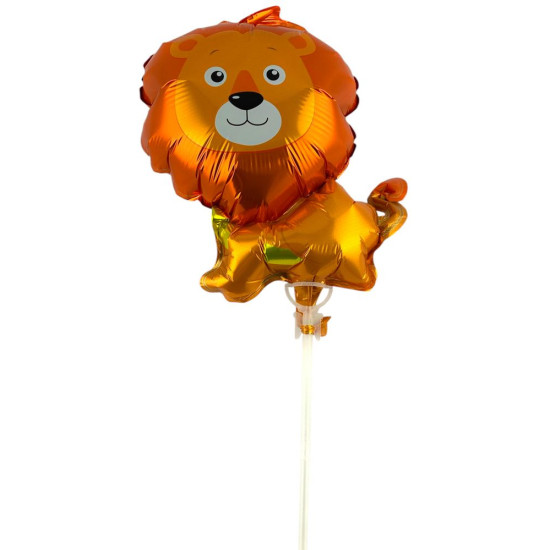Кулька надувна фольгована mini Myler, Лев+ палиця пластикова 30см (BP10843)