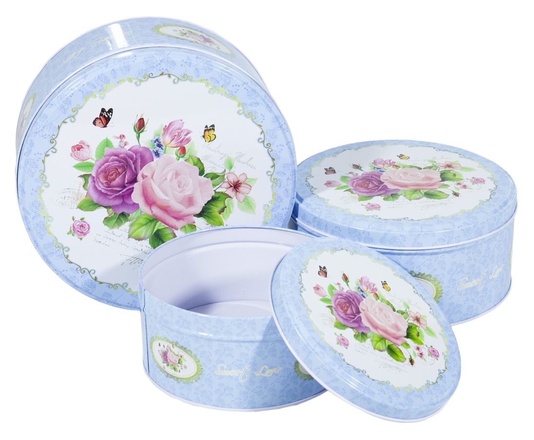 Металлическая круглая подарочная коробка MT-026-3 (MT-026-3)