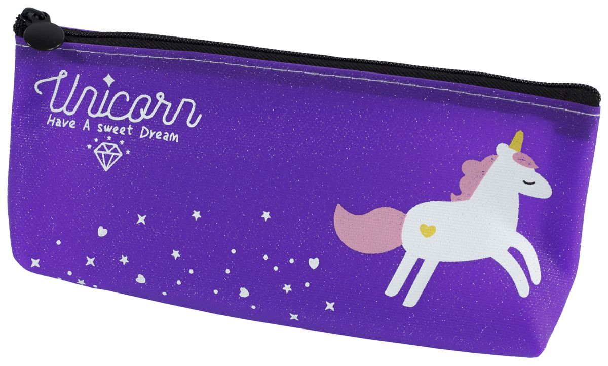 Пенал PT "Единорог" 19,5*10*3см, mix4 (P3659)