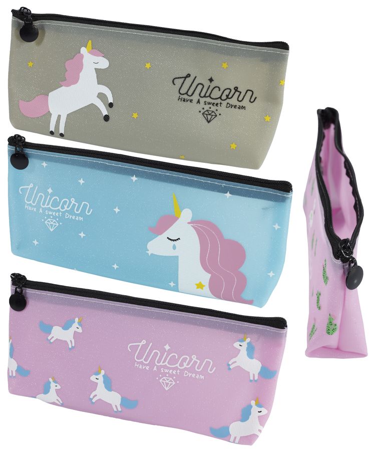 Пенал PT "Единорог" 19,5*10*3см, mix4 (P3659)