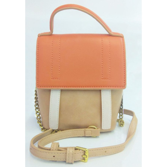 Сумка женская оранжевая 19х16см экокожа (1771-2 orange)