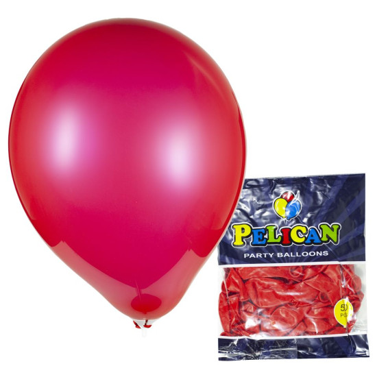 Шарики Pelican 10' (26 см), пастель красный, 50шт/уп, 811810 (811812/1050-812)