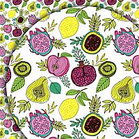 Папір подарунковий (фрукти, 10 аркушів) Різнокольоровий Unison (PCZ10070-10-262)