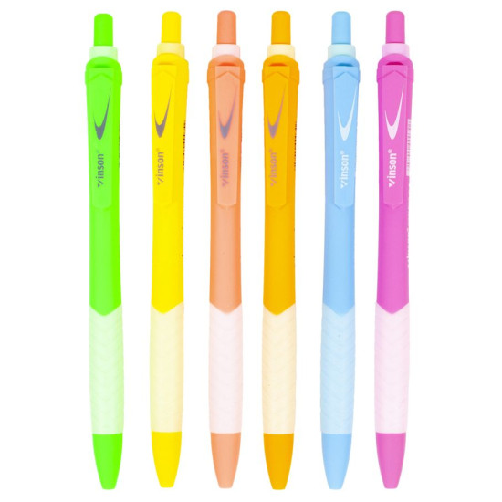 Ручка масляная синяя автомат  Vinson "Fashion" soft grip (36шт/уп) Vinson (4C)