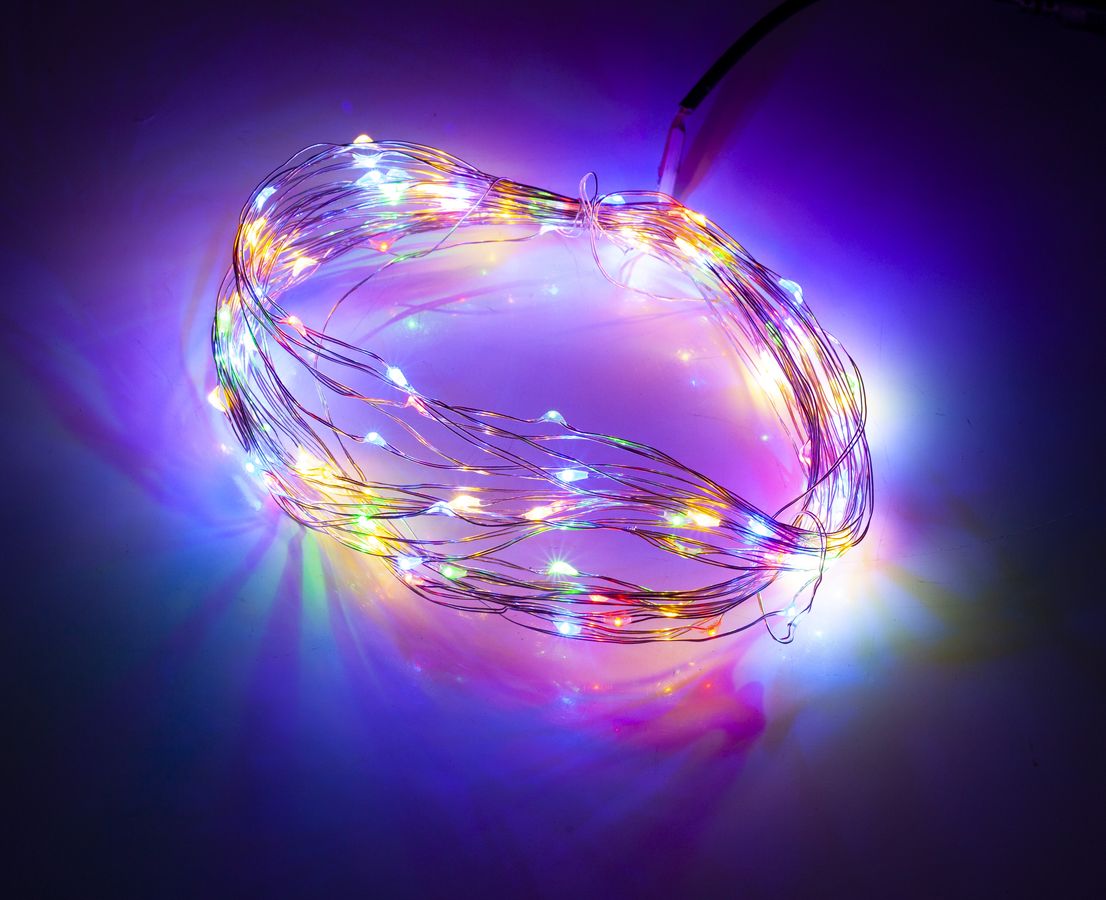 "РОСА" 100 LED 220 + USB, 10м, мульти (1275-01)