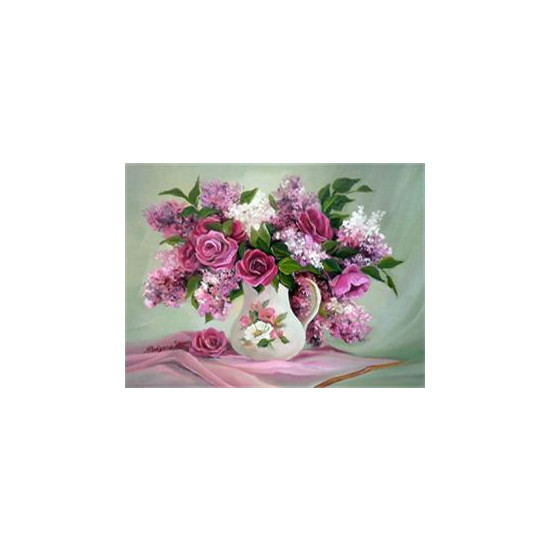 Алмазная мозаика   по номерам 30*40см "Букет" (GLD60230)