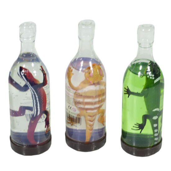 Слайм "бутылка Ящерицы" с игрушкой  90г  12шт/уп., 0418 Unison (0418)