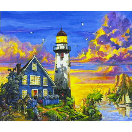 Картина за номерами на дереві "Маяк" 40 * 50см, черв., кисті (3475-D)