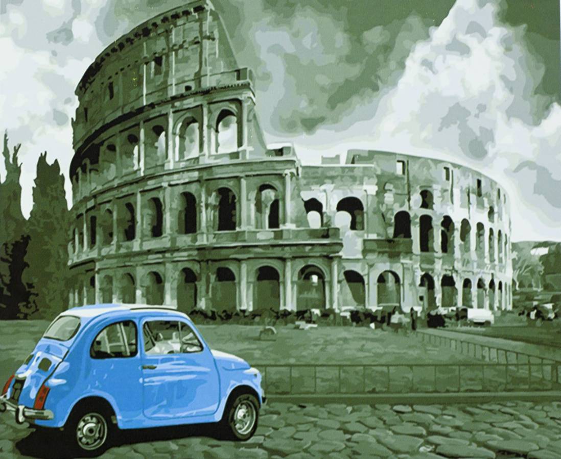 Картина за номерами "Колізей" 40 * 50см, крас.-акрил, кисть-3шт. Різнокольоровий Unison (9307EPH_B)