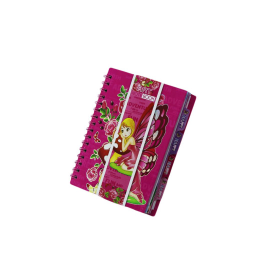 Блокнот 88066 дитячий з роздільниками, 11.8x15см, 70гр ,36 аркушів, дівчатка - 4 дизайна (88066)