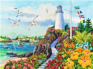 Картина по номерам "Маяк" 40*50см,крас.-акрил,кисть-3шт. (8161)