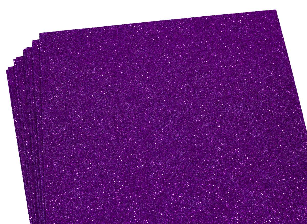 Фоаміран з глітером  1,7мм, 10 аркушів, фуксія Фіолетовий Unison (17GLA4-007)