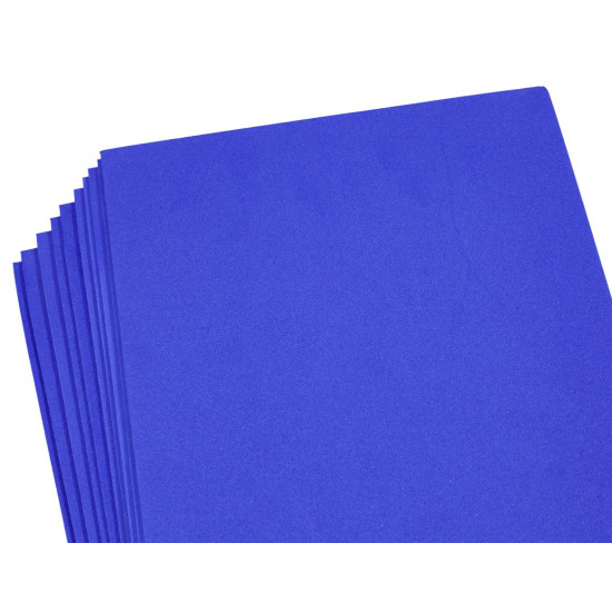 Фоаміран 20 х 30см, 2мм, 10 аркушів, темно синій Синій Unison (1901)