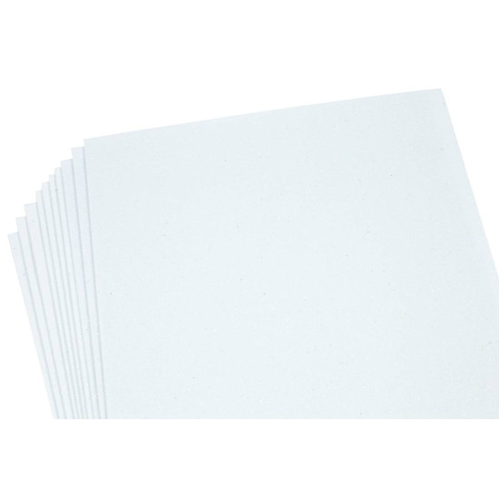 Фоаміран 1мм  білий з глітером 10аркушів Білий Unison (17GLA4-047)