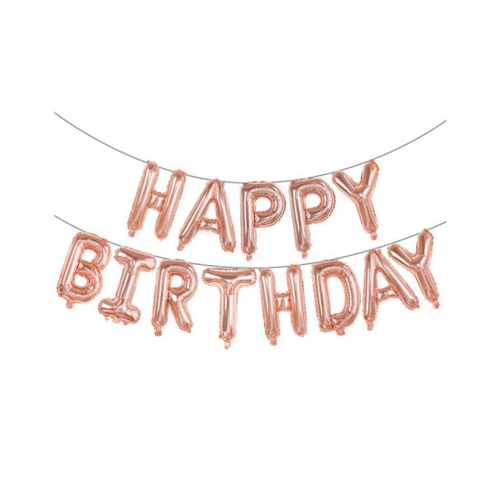 Набір з 13  кульок, Happy Birthday 40см,  золото Золотий Pelican (837101)