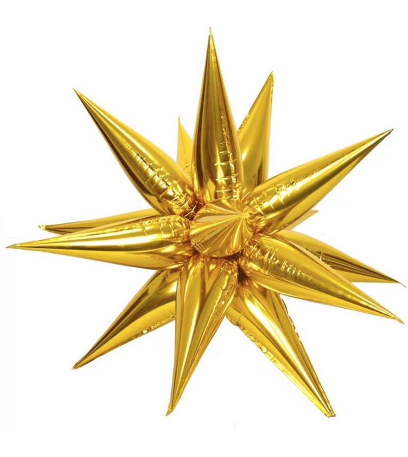 Кулька фольгована Pelican зірка колючка, 40'  золото Золотий Pelican (834321)