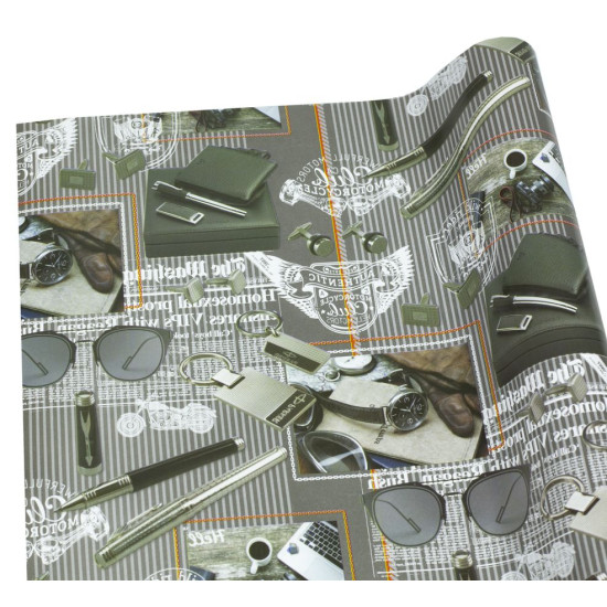 Папір пакувальний крейдований 80г 10 аркушів  100 х 70см Сірий Unison (PVM10-133)