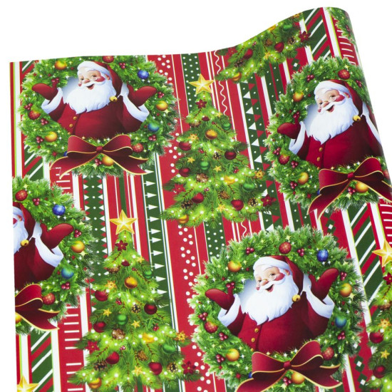 Бумага новогодняя мелованная для упаковки подарков 80г 100х70 -10 листов Разноцветный Unison (PVM10-168NY)