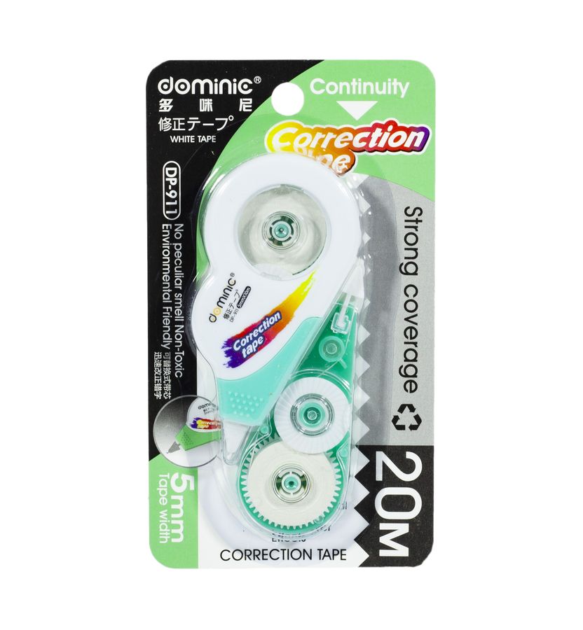 Корректор ленточный  "Dominik" 20м х 5мм с запасным блоком Разноцветный Unison (911-DP)