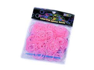 Розово-белые резинки для плетения двойные (Нт 118.2)