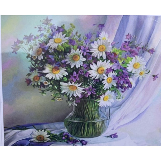 Картина по номерам 30*40см  "Букет" OPP (холст на раме краск. кисти. ) (1791EKTL_O)