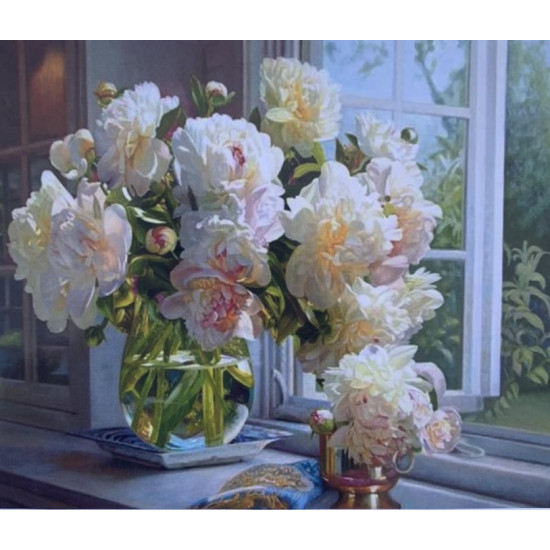 Картина по номерам "Пионы" 40*50см,крас.-акрил,кисть-3шт. (3225RA_B)