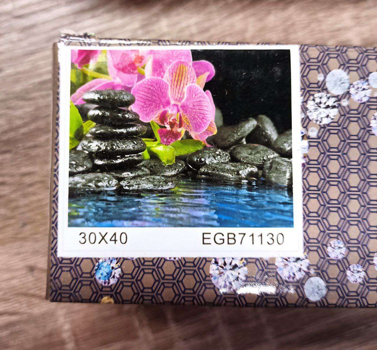 Алмазная мозаика по номерам  30*40см "Натюрморт с орхидеей"  карт уп. (в рулоне) (71130 GB)