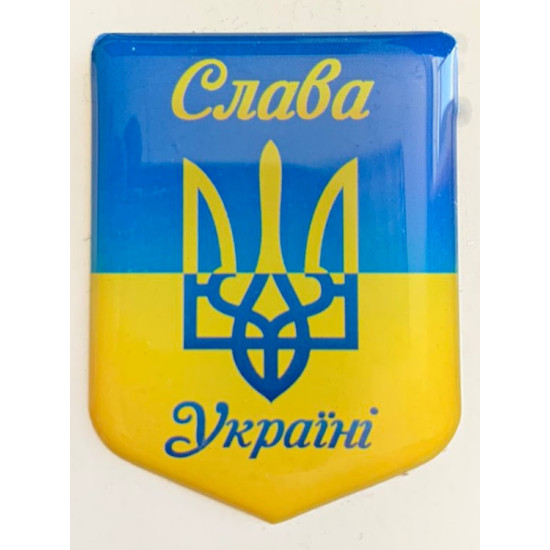 Наліпка об'ємна 3D 40 х 30мм Жовто-блакитний Unison (SSU-1003)