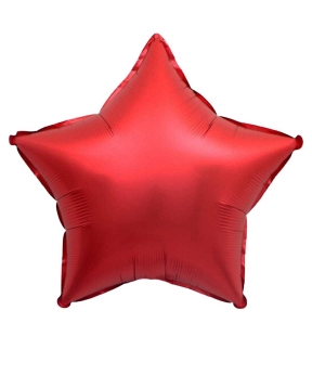 Кулька фольгована Pelican зірка 10' (25см), сатин червоний, 5шт/уп Червоний Pelican (832737)