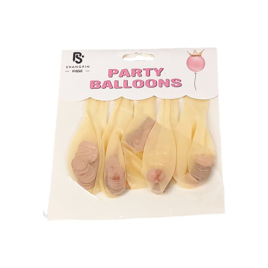 Шарики 10' (26см) конфетти - розовые кружочки, 5шт/уп Прозрачный Без бренда (1005-101)