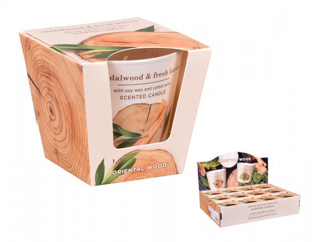 Свеча ароматическая "Восточное дерево (сандал и свежие листья)" 30 часов, 8см Разноцветный Bartek Candles (69656)