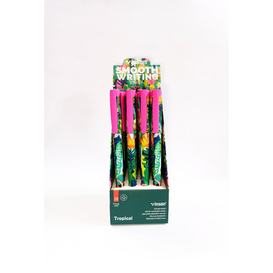 Ручка масляная Vinson "Tropical" 0,7мм, синяя Vinson (25A)