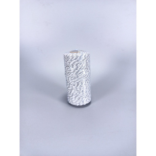 Бечевка декоративная 2мм х 100м 80г Серый Unison (D02901 -gray white)