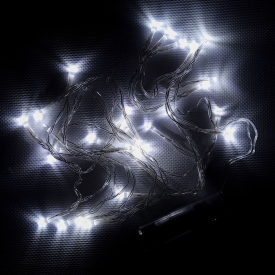 Гірлянда 30 LED  3м на батарейках +USB,  білий (1103-03)