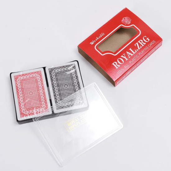 Карты игральные пластиковые "Две колоды - 2*54шт" Unison (ZR-2B-60)