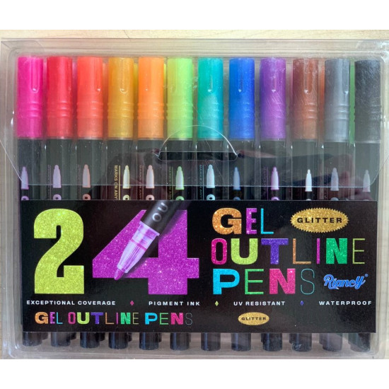 Маркери глітерні 24 кол Різнокольоровий Unison (04475-S24)