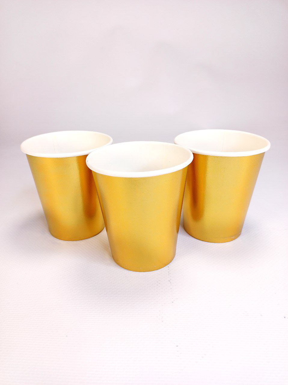 Стаканы картонные золотий металлик, 10шт/уп Золотой Unison (7500-6)